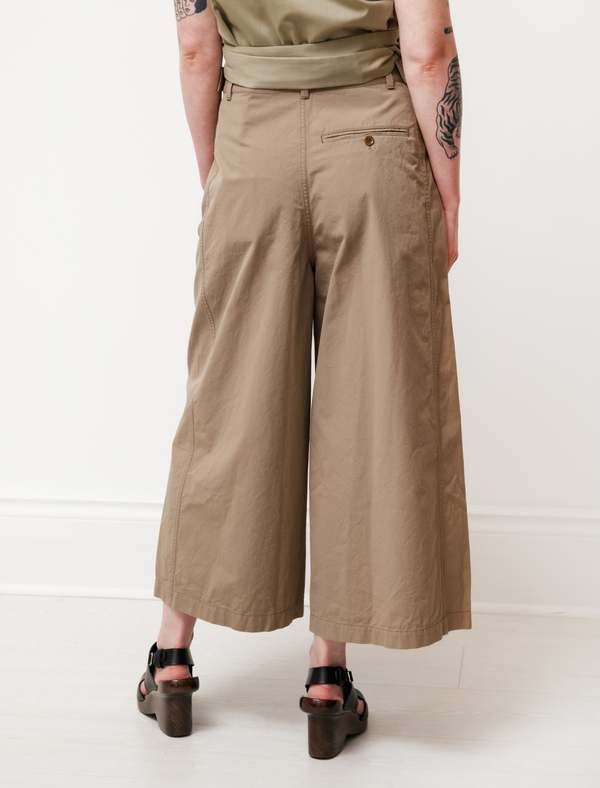 Lemaire Cropped Large Pants - Dark Beige | Garmentory