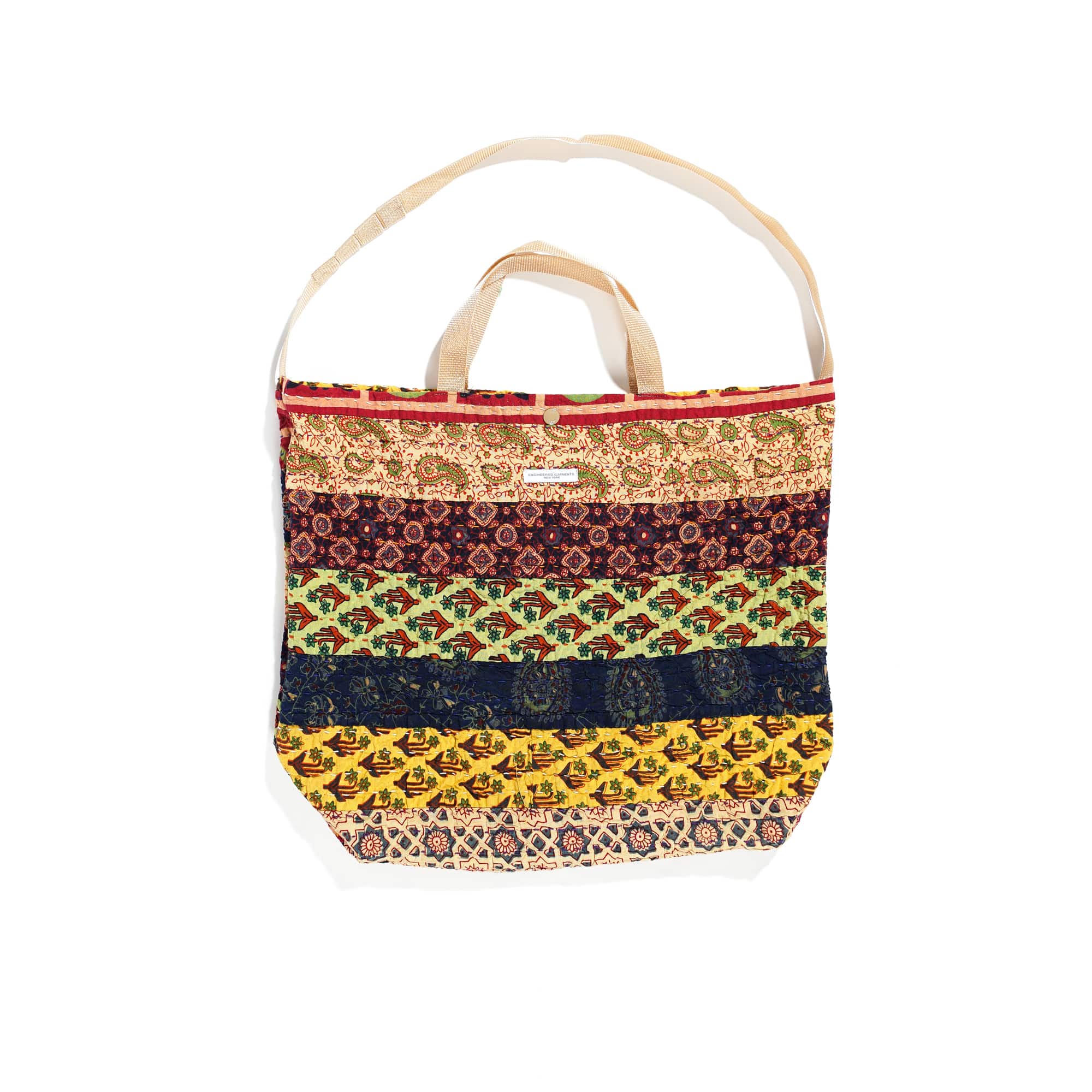 Engineered Garments Carry All Tote - Multi Color Stripe Handstitch  