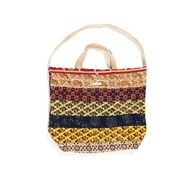 Engineered Garments Carry All Tote - Multi Color Stripe Handstitch  