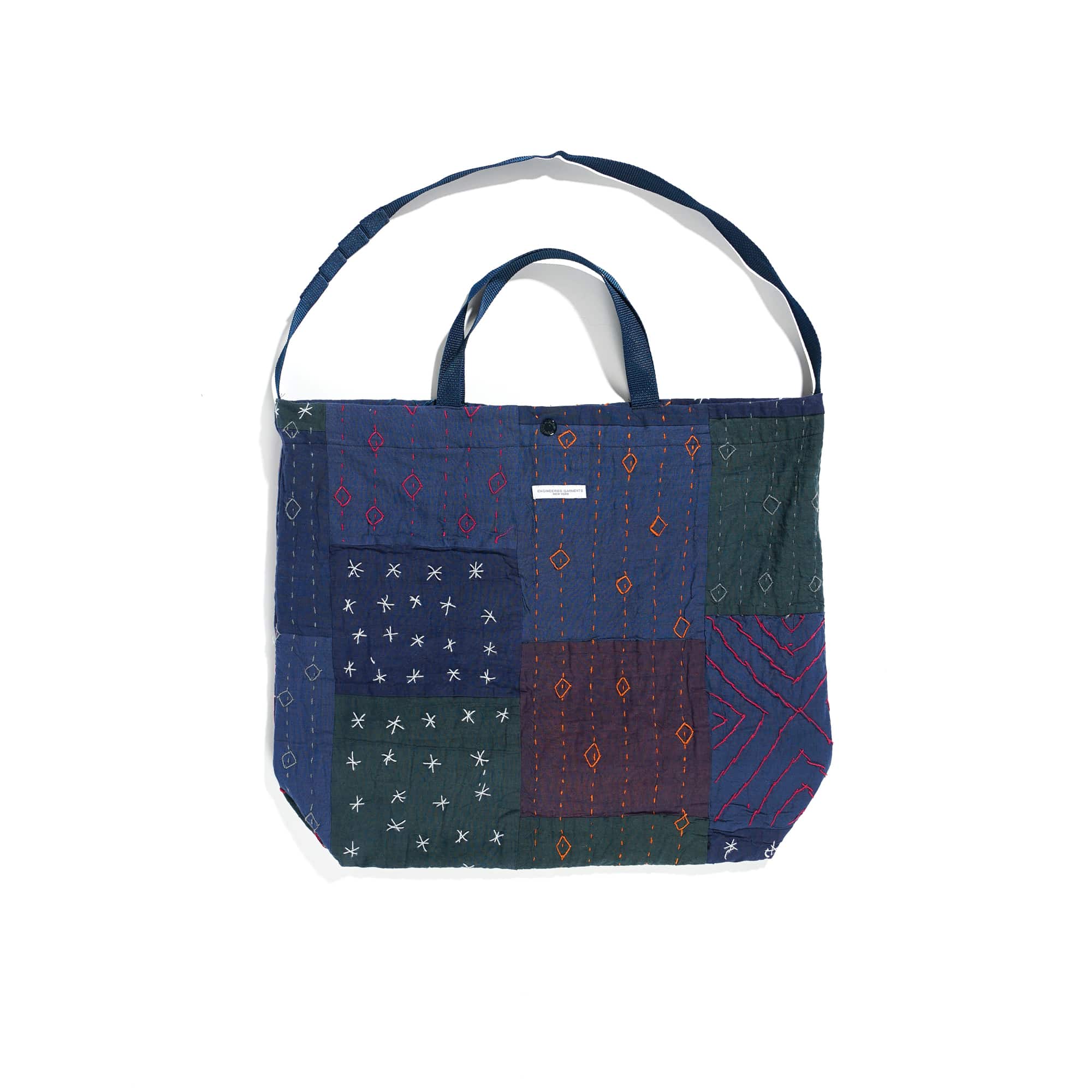 バッグ Engineered Garments Carry All Tote denim Engineered Garments Blue Denim Carry All Tote Engineered