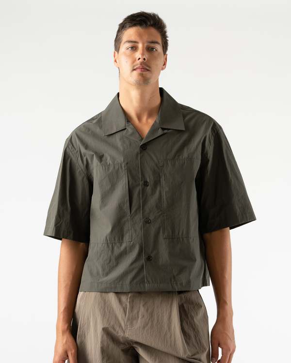 Amomento Pocket Half Shirt in Khaki Brown | Garmentory