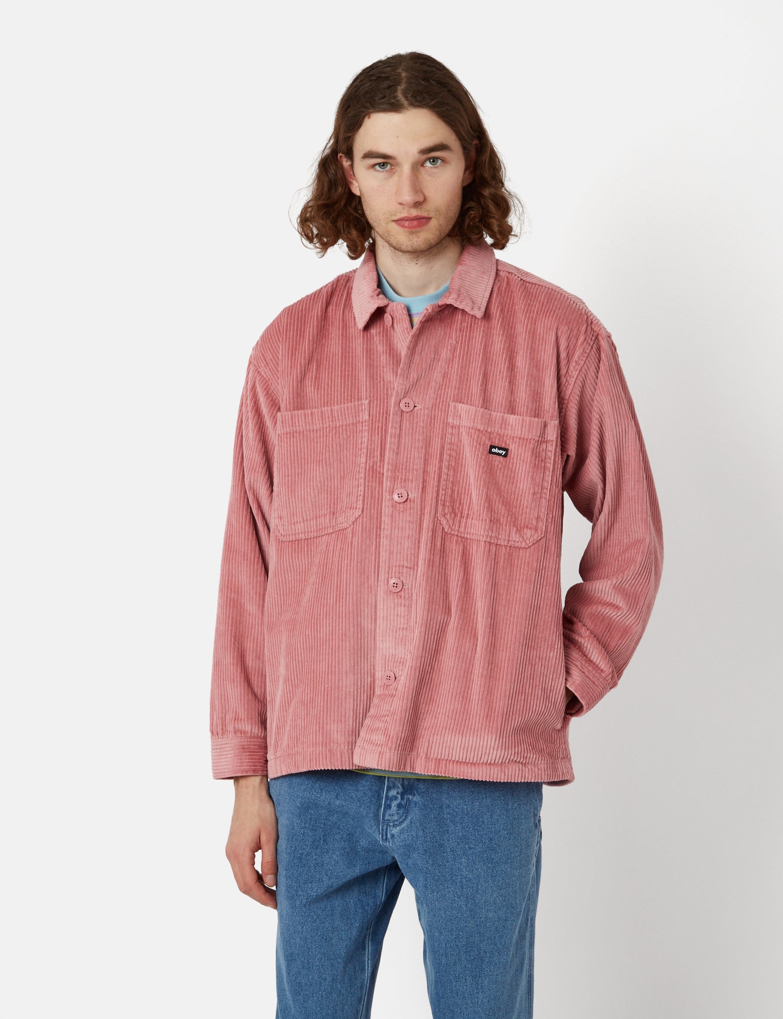 Obey Cord Monte Shirt Jacket Vintage Pink Garmentory