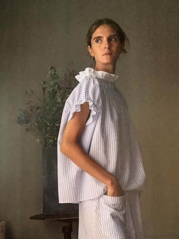 Atlantique Ascoli Memoir Short Sleeved Top - Blue Stripe | Garmentory
