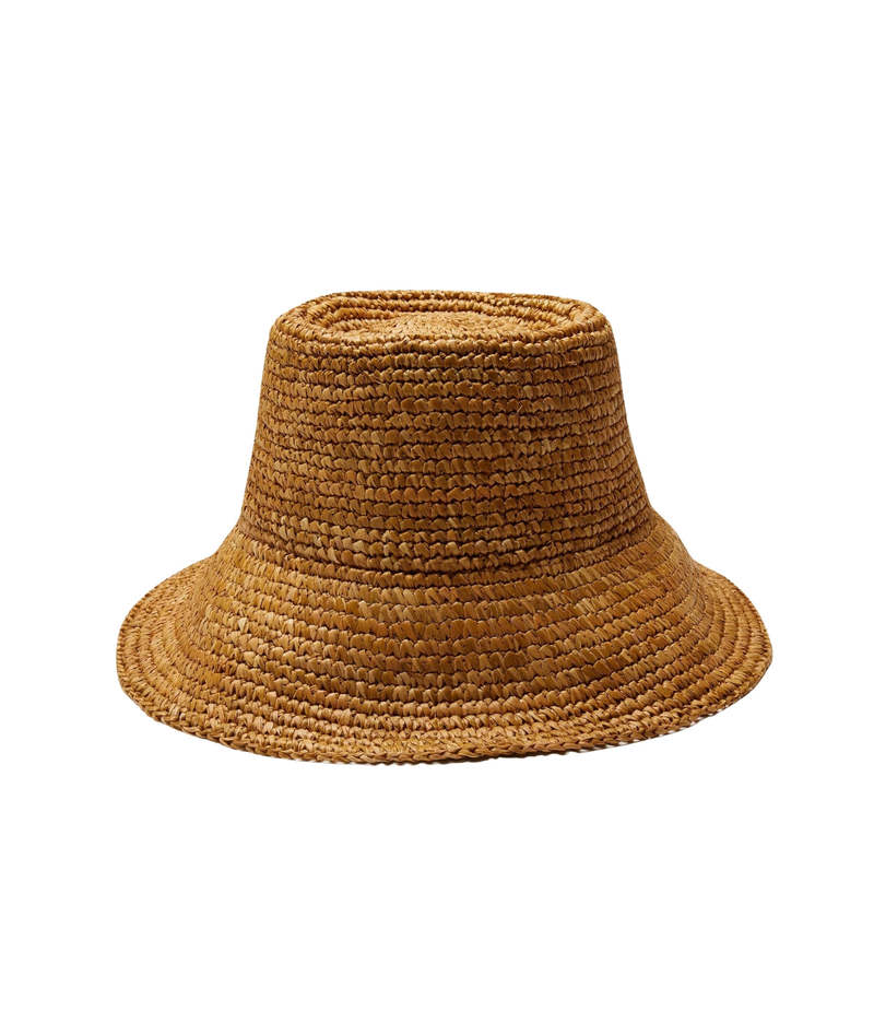 WYETH™ Natural Straw Bucket Hat - Lolo in Camel Brown Lolo Raffia Bucket in Camel Mauve main image 3