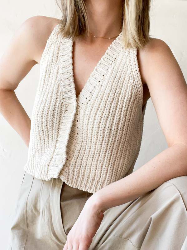 Cordera Knit Vest - Natural | Garmentory
