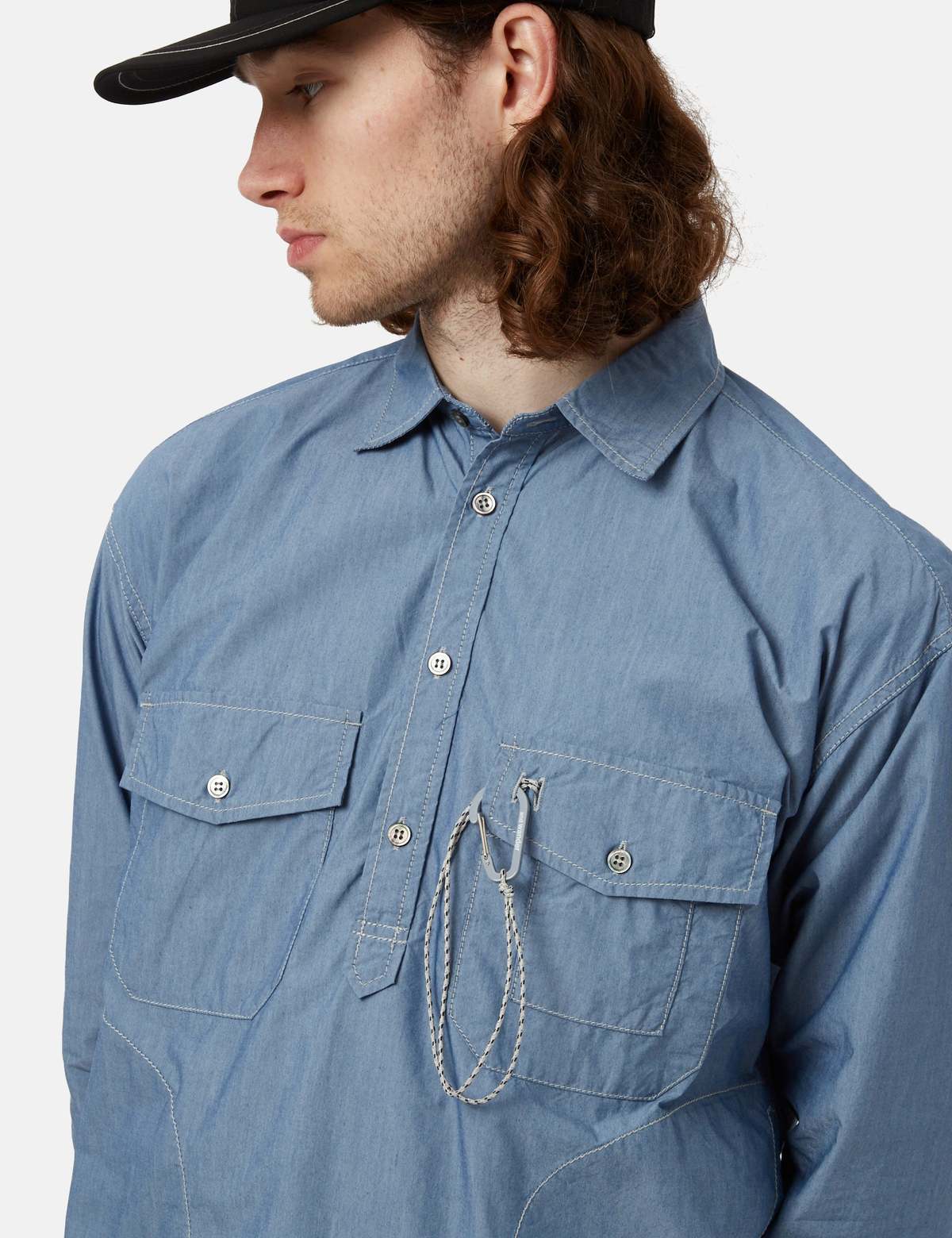 And Wander CORDURA Typewriter Over Shirt - Blue | Garmentory