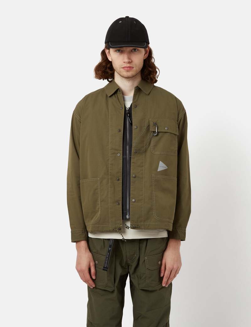 And Wander Dry Rip Shirt Jacket - Khaki Brown | Garmentory