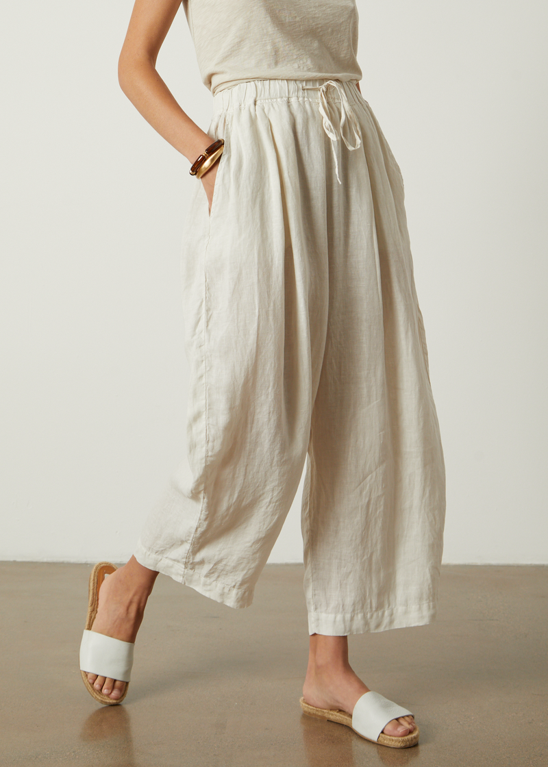 Velvet Hannah Linen Drawstring Pant