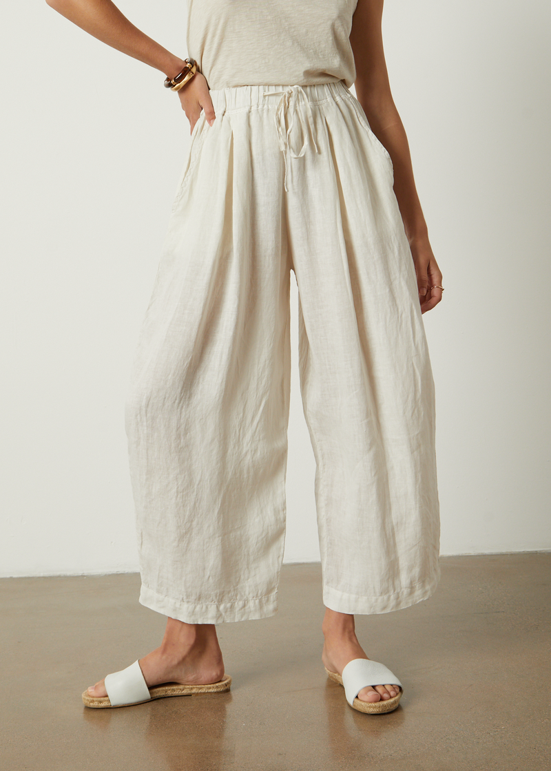 Velvet Hannah Linen Drawstring Pant