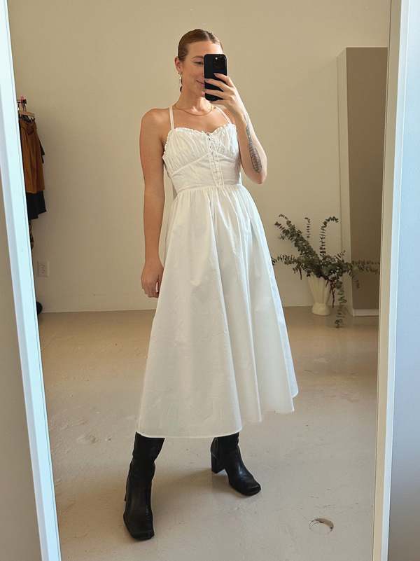 Sophie Rue Poplin Cami Dress - White