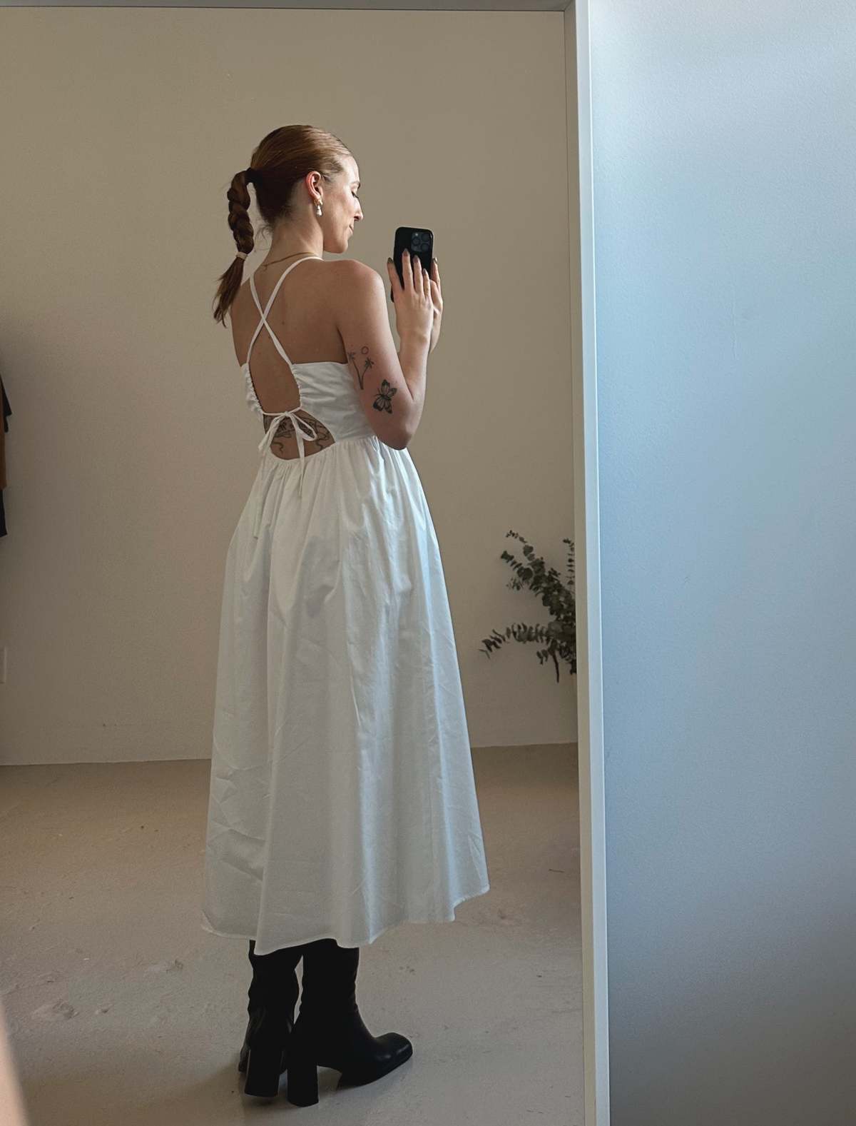 Sophie Rue Poplin Cami Dress - White - Image 3 of 4