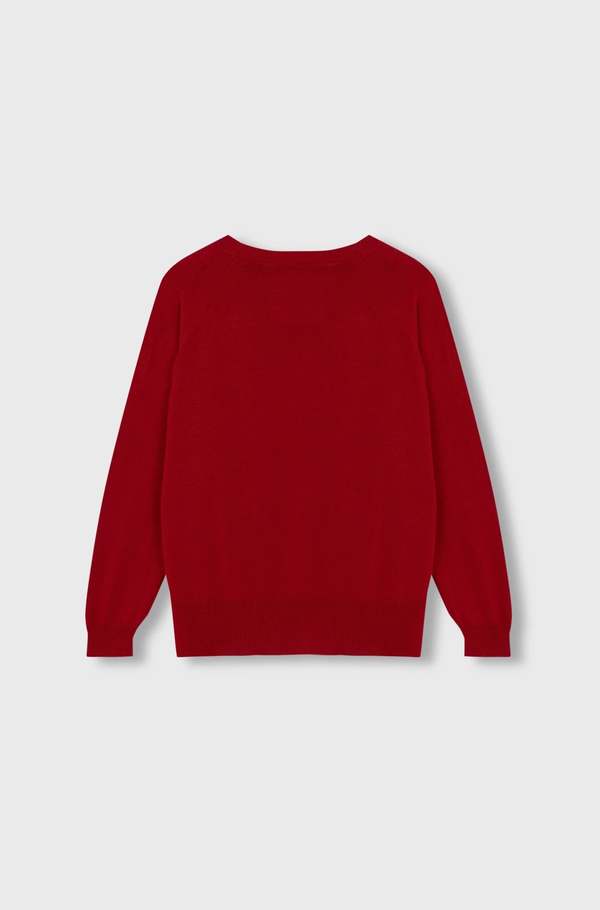 Cordera Silk Fretwork Sweater - Red
