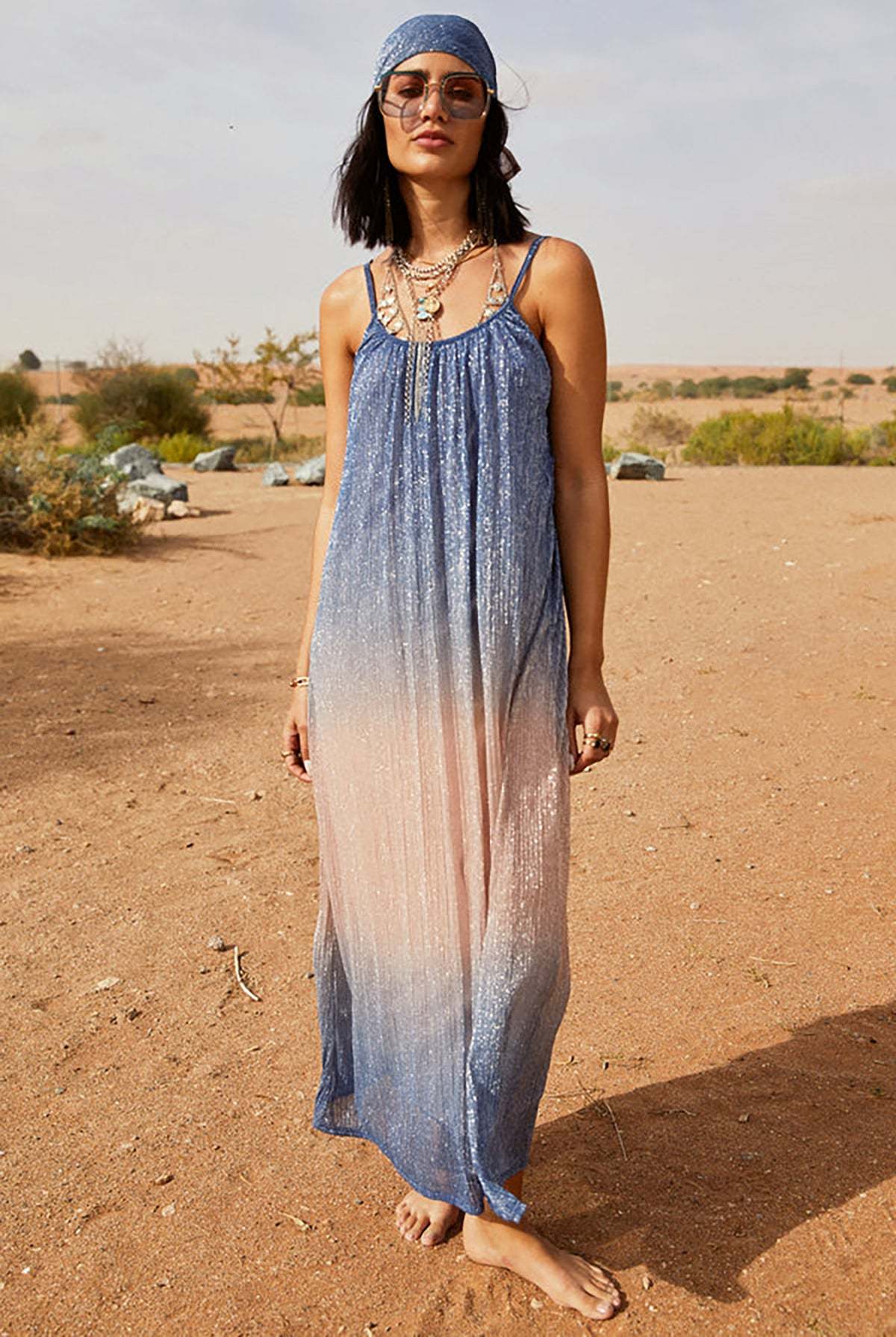 NEVER FULLY DRESSED Maxi Dress - Blue Ombre | Garmentory