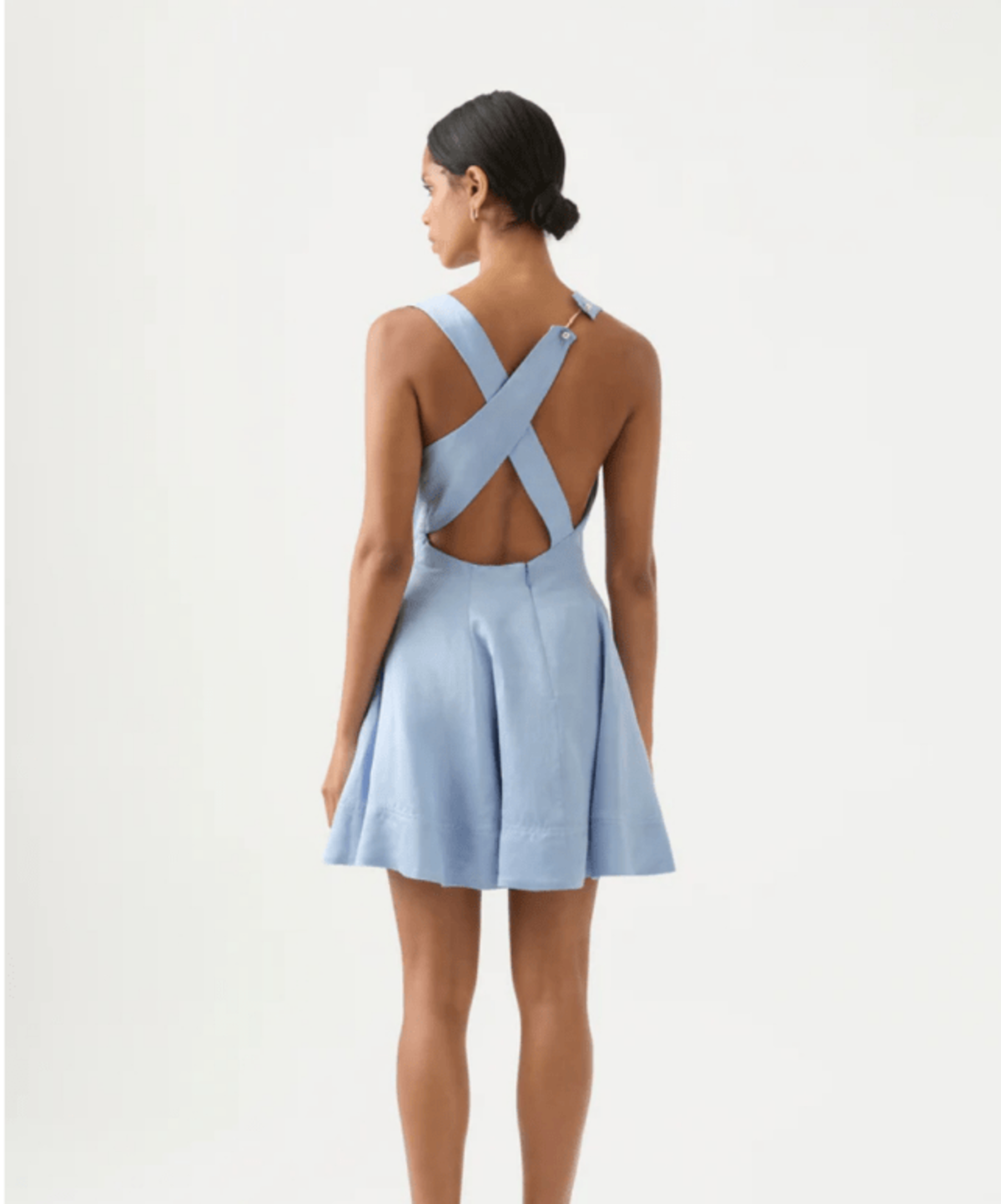 aje admiration asymmetric mini dress Melina Asymmetric Strapless Fishtail Maxi Dress in Soft Pink main image 1