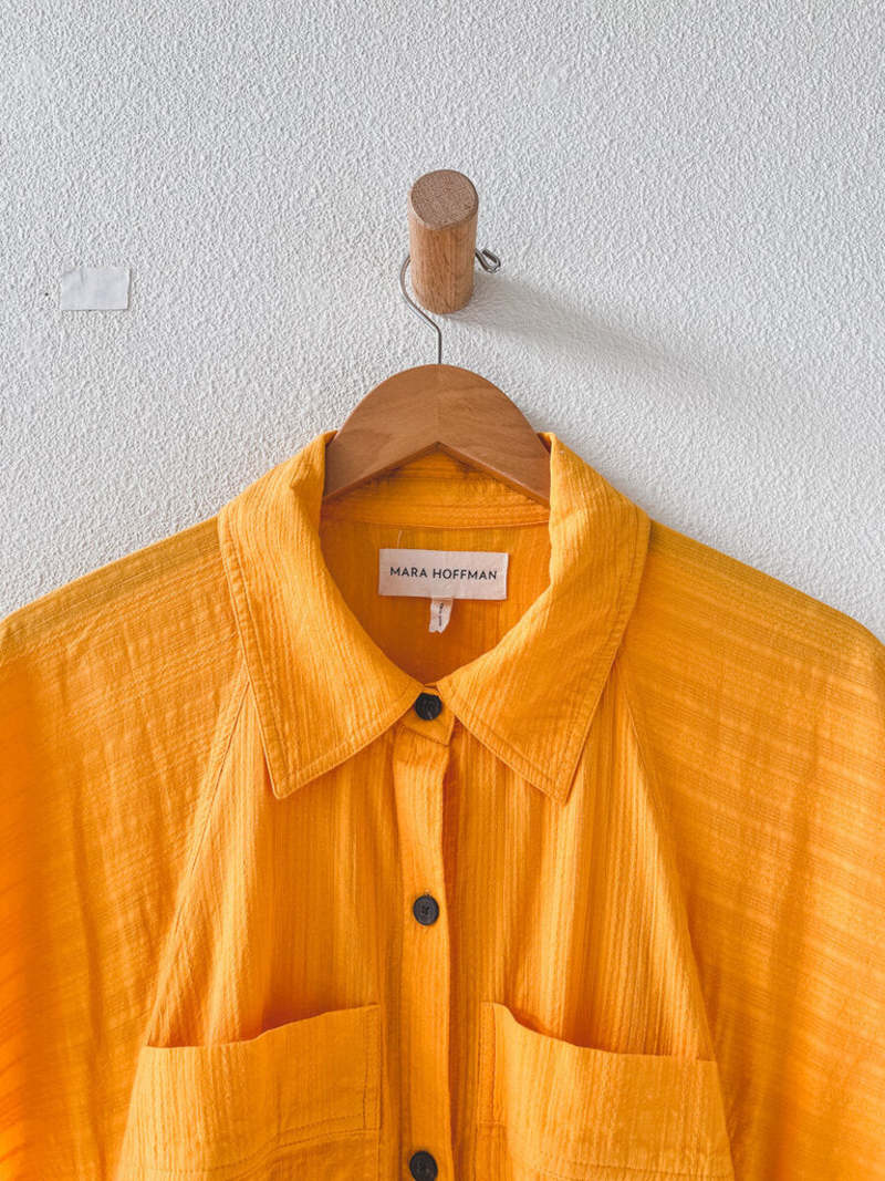 Deep Lake MARA HOFFMAN COTTON SHIRT DRESS SIZE EXTRA LARGE