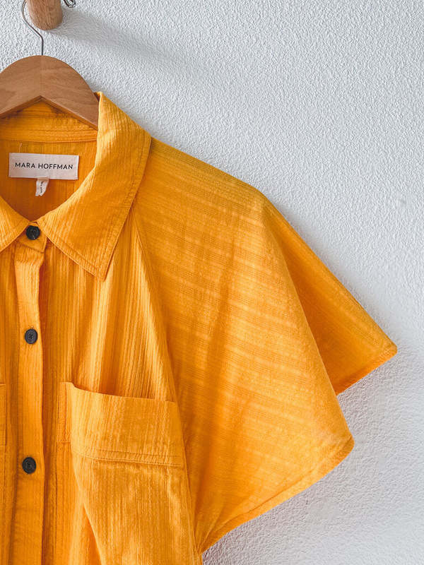 Deep Lake MARA HOFFMAN COTTON SHIRT DRESS SIZE EXTRA LARGE