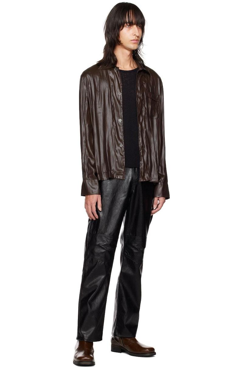 Our Legacy Formal Moto Cut Faux-Leather Trousers - Black | Garmentory