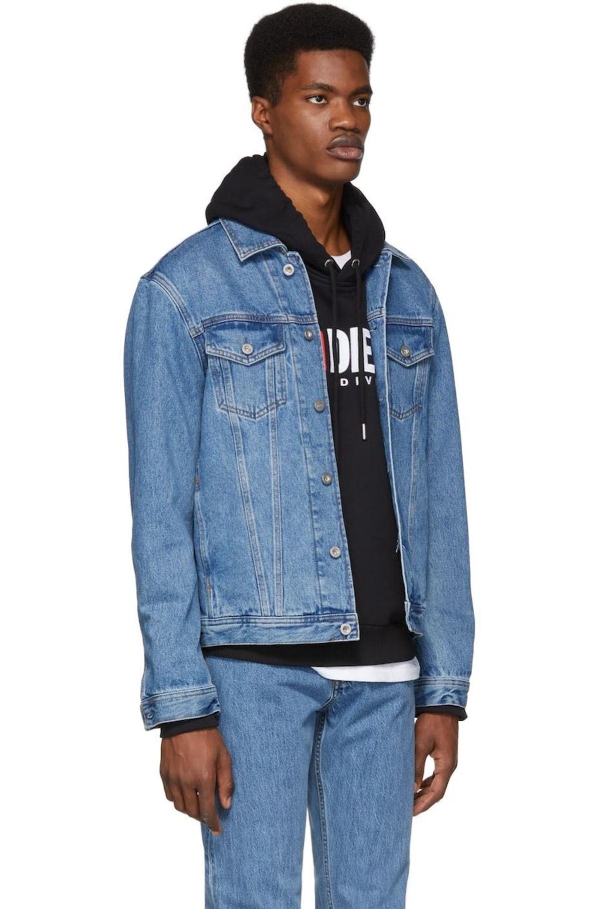 Diesel Denim Nhill Jacket - Blue - Image 2 of 5