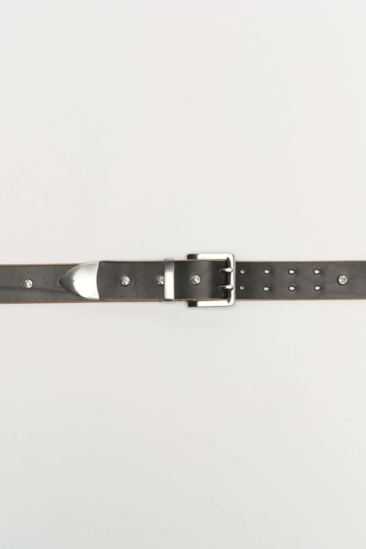 Our Legacy Broken Stud Belt 4cm - Black | Garmentory