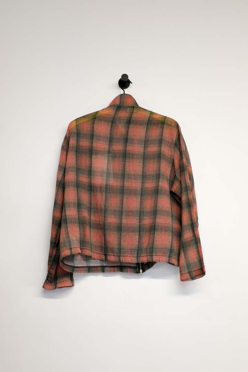 Our Legacy Shrunken Fullzip Polo - Big Lumberjack Print | Garmentory