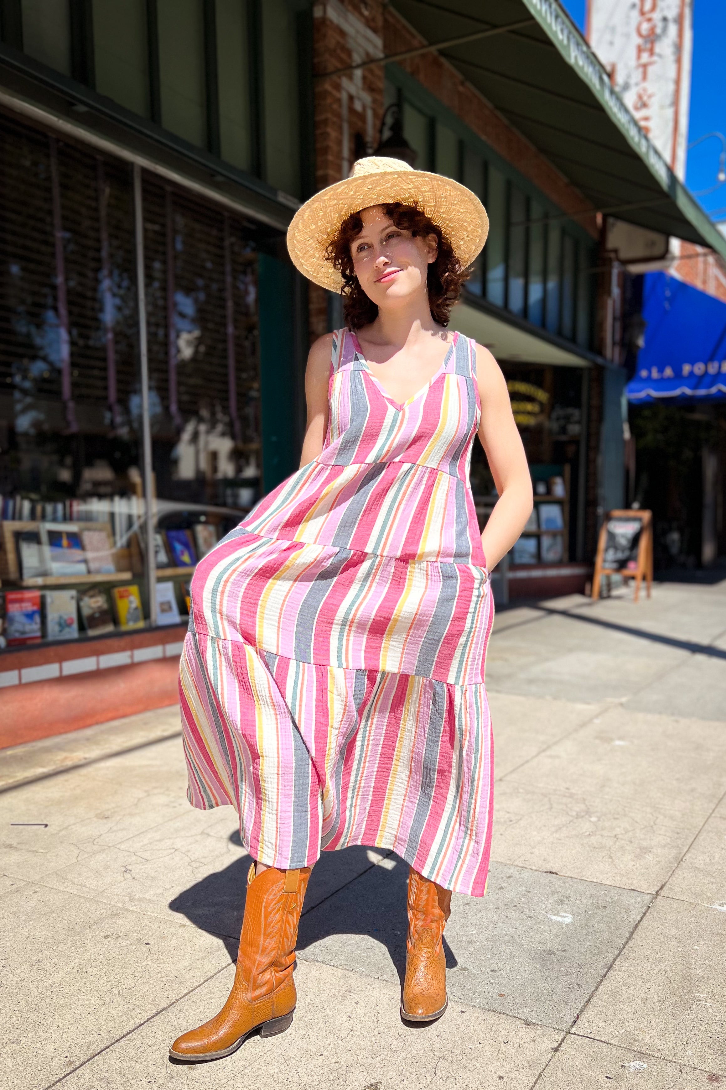 Marine Layer Corinne Maxi Dress - Multi Stripe