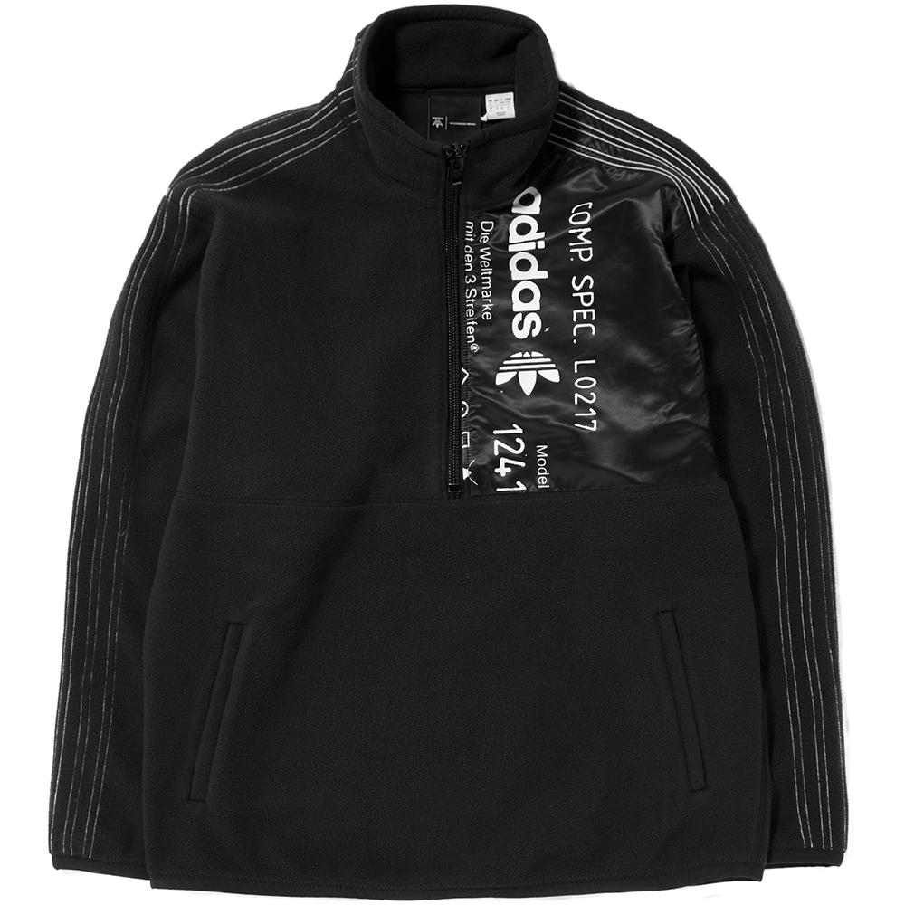 ADIDAS ORIGINALS BY ALEXANDER WANG POLAR HALF ZIP / BLACK | Garmentory