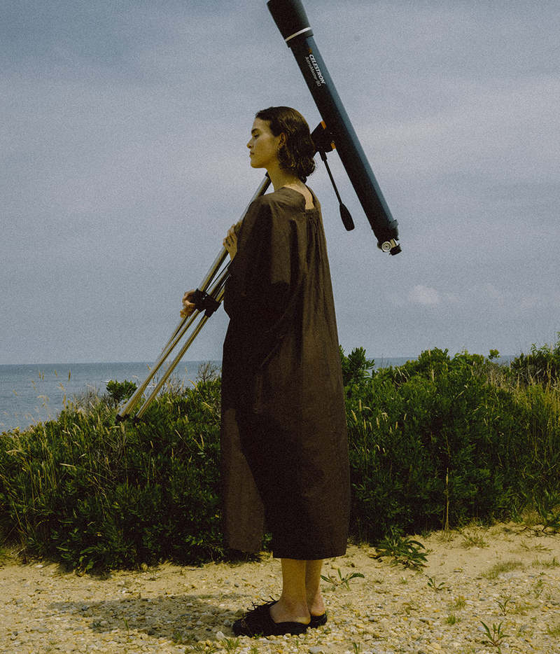 SAYAKA DAVIS NEW YORK Smocked Kaftan Dress - Brown | Garmentory