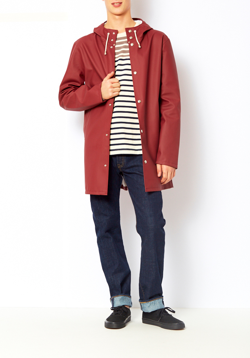 Stutterheim Stockholm Raincoat Burgundy