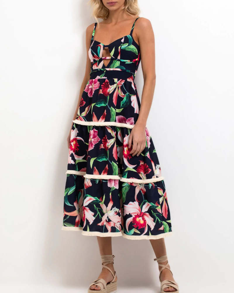 Midi Dress Laelia Dress Emilia Wickstead Laelia Floral Jacquard