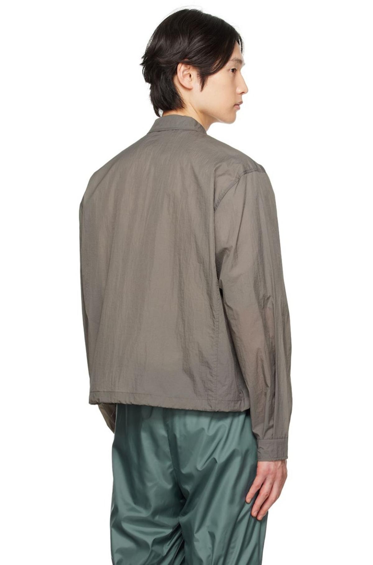 AMOMENTO Zip-Up Shirt - Gray | Garmentory