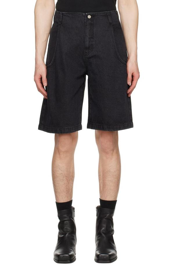 AMOMENTO Cutout Shorts - Black | Garmentory
