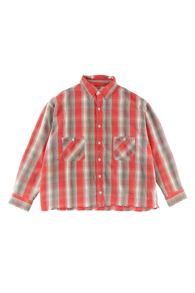Saint Michael Flannel Shirt - Red | Garmentory