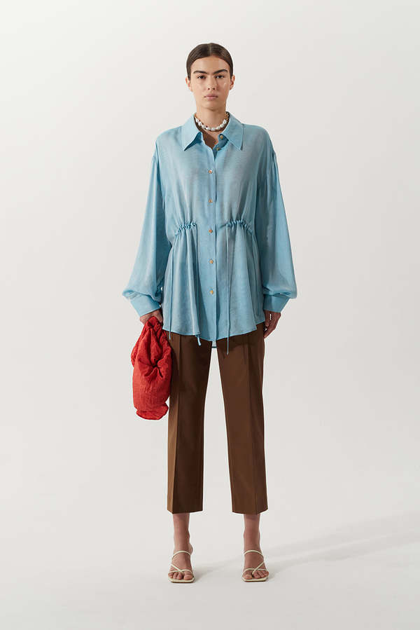 Rejina Pyo Jolene Silk Chiffon Shirt - Blue