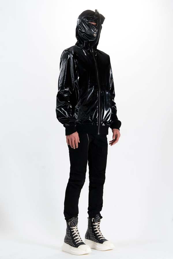 ジャケット・アウター Rick Owens Gimp Leather Jacket Rick Owens Black Gimp Jacket Rick Owens