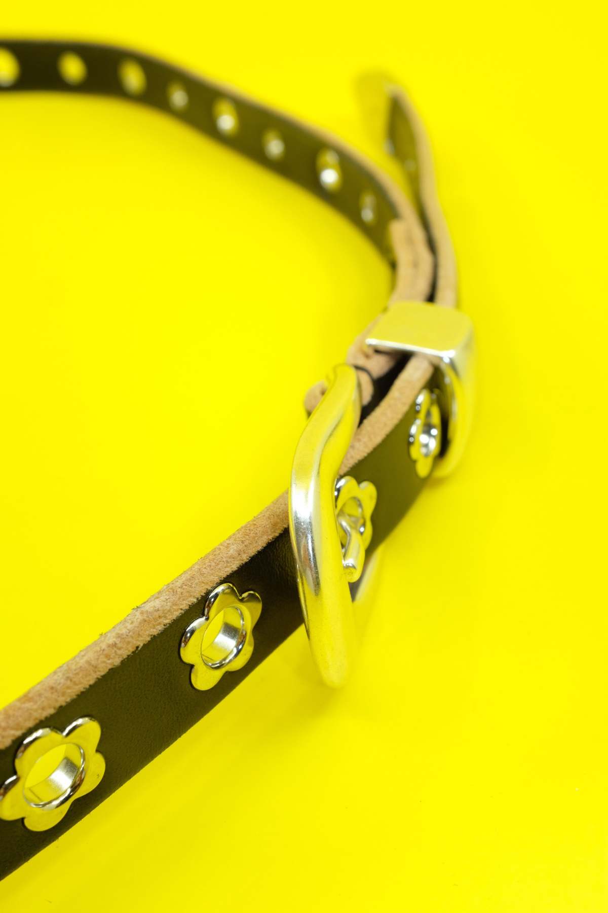 Our Legacy Flowers On Leather 2CM Belt - Black | Garmentory