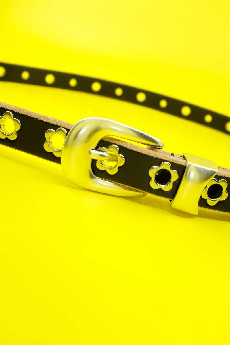 OUR LEGACY BELT Flowers On Leather 90cm OUR LEGACY BELT 2 CM