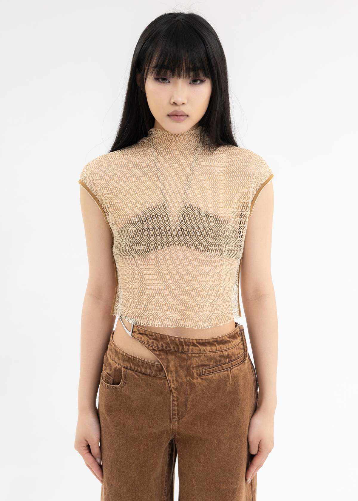 Oude Waag Mesh Top - Nude - Image 1 of 6