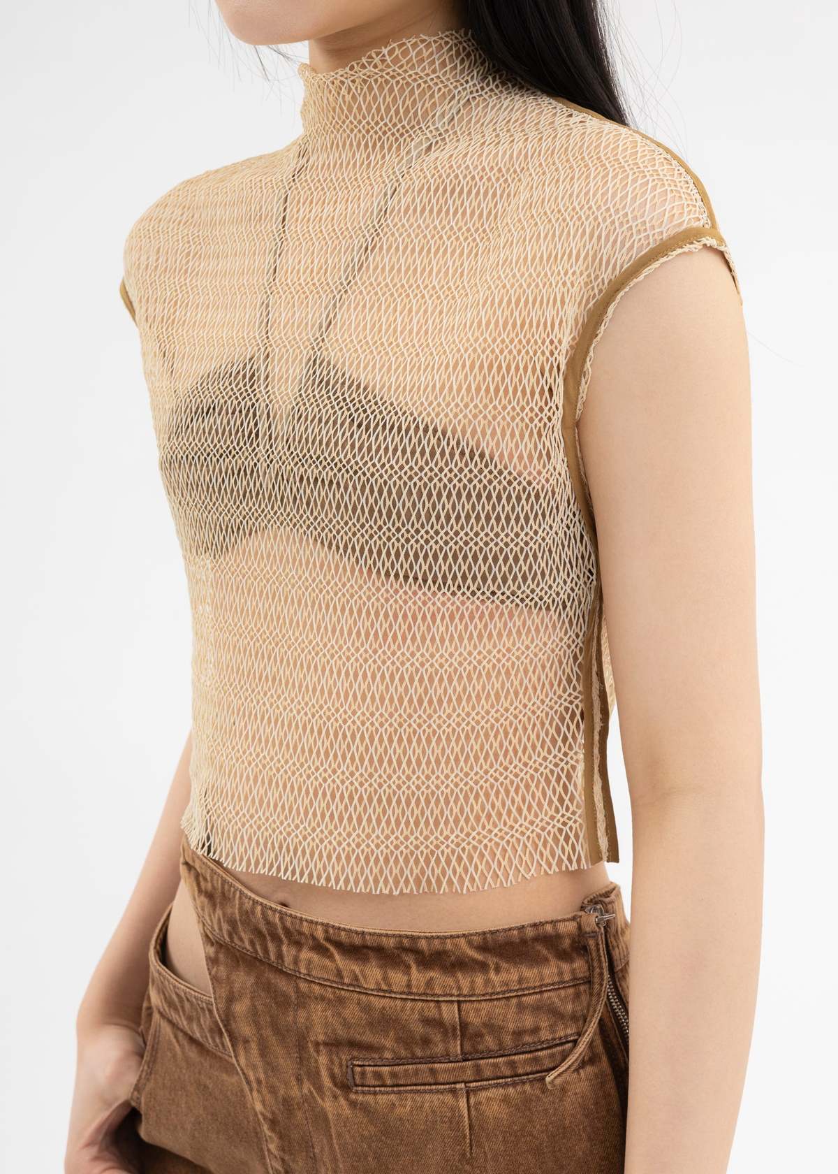 Oude Waag Mesh Top - Nude - Image 2 of 6