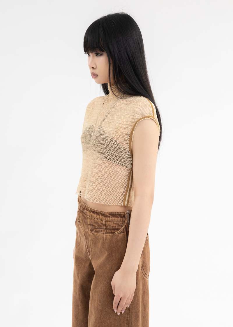 Oude Waag Mesh Top - Nude
