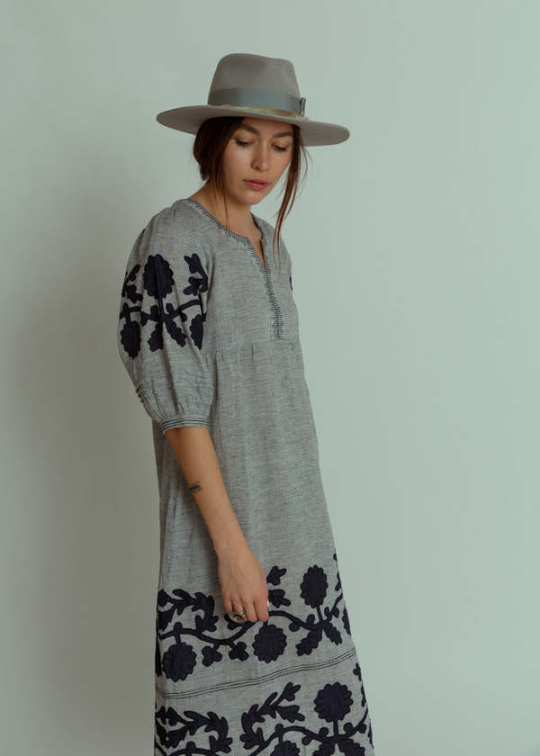fitted sweater dress Zip Front Sweater Dress - Heather Grey main image 0