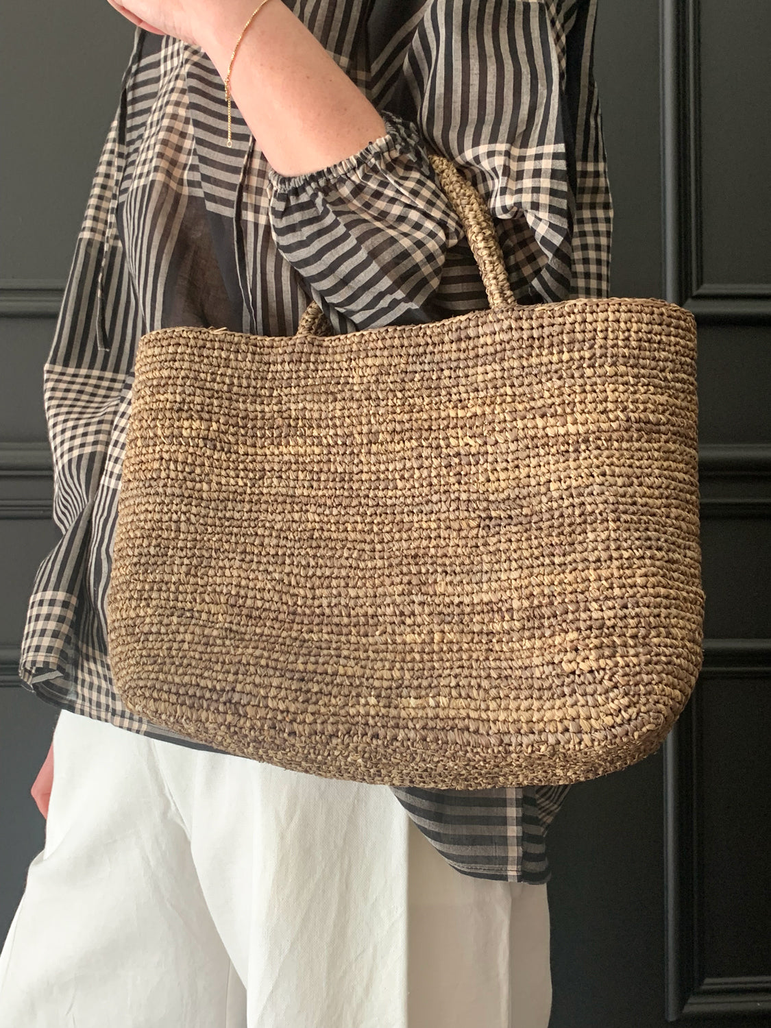 Sophie Digard Raffia Bag With Short Handles - Bantry