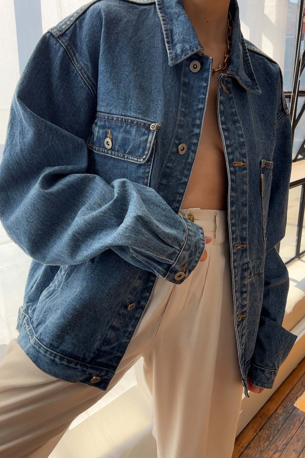 Vintage 90s Nautica Denim Jacket - Medium Wash | Garmentory