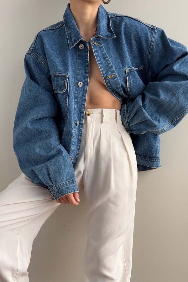 Vintage 90s Nautica Denim Jacket - Medium Wash | Garmentory