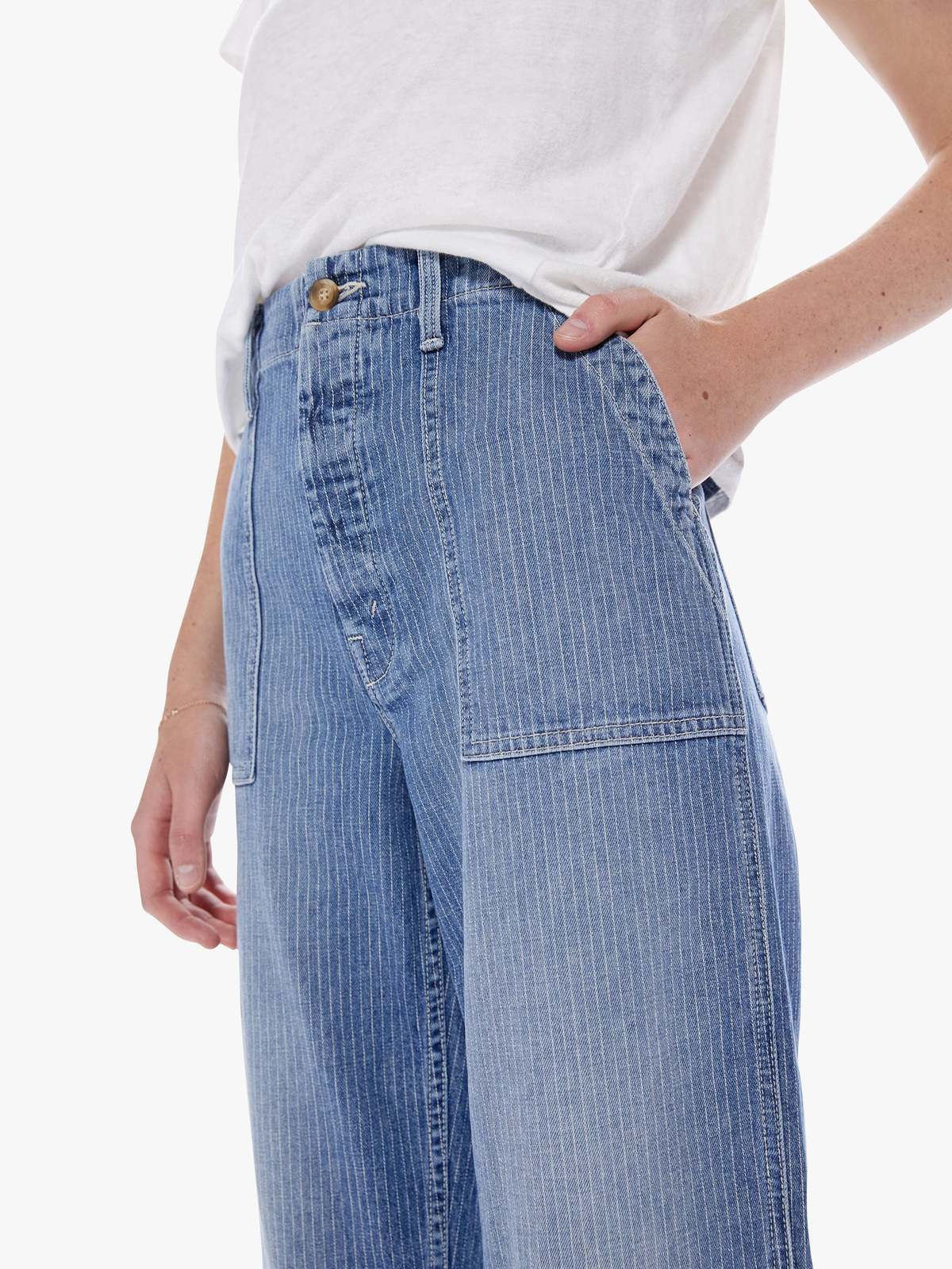 Mother Denim Patch Pocket Private Ankle Fray - On The Right Track ...