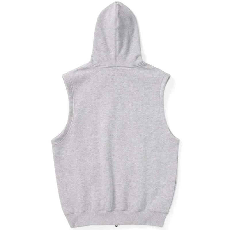 ThisIsNeverThat Sleeveless Zip Hoodie - Heather Grey ThisIsNeverThat Sleeveless Zip Hoodie - Heather Grey