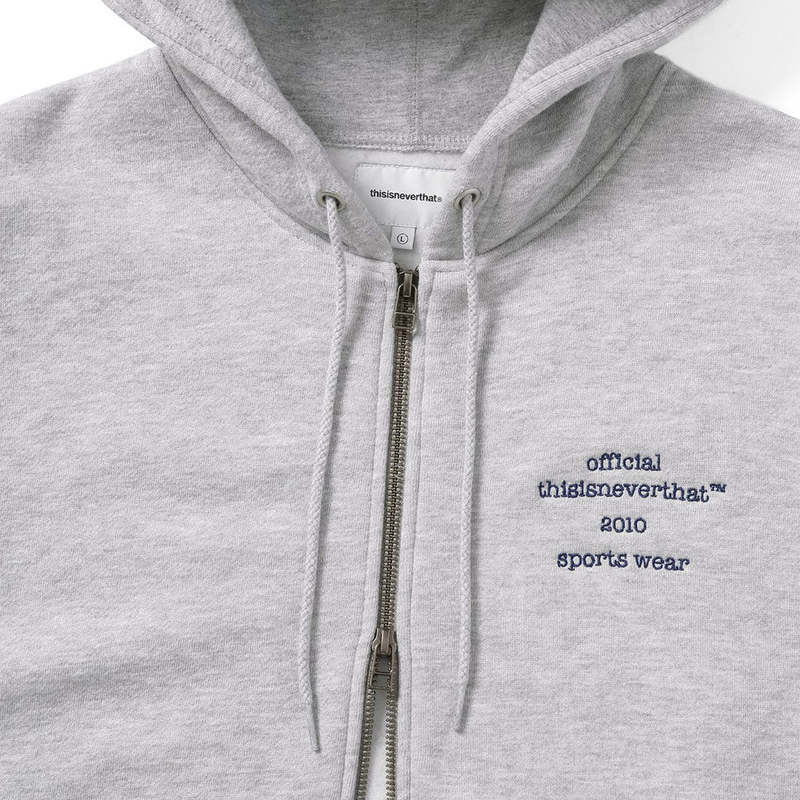 ThisIsNeverThat Sleeveless Zip Hoodie - Heather Grey