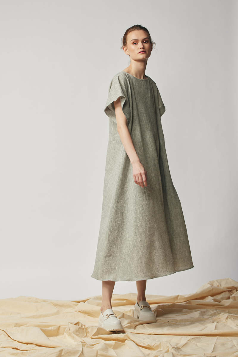 Devlyn Van Loon Oversized Tee Dress - Oyster