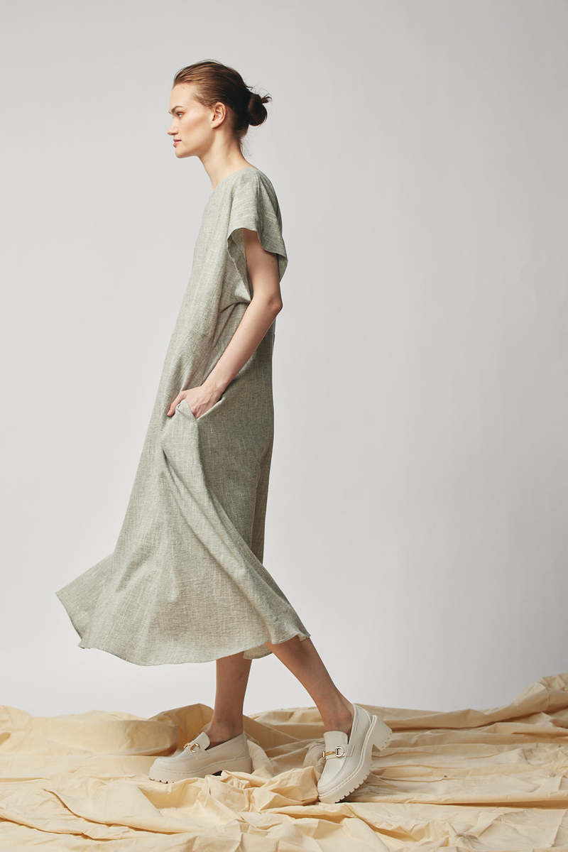Devlyn Van Loon Oversized Tee Dress - Oyster