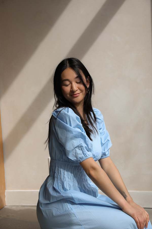 Faithfull the Brand Agnata Midi Dress - Cornflower Blue | Garmentory