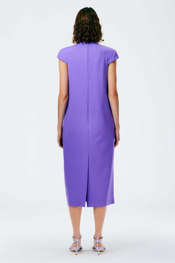 Tibi Compact Ultra Stretch Knit Lean Sleeveless Dress - Violet | Garmentory